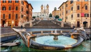 fontane di piazza di Spagna e Trinità dei Monti